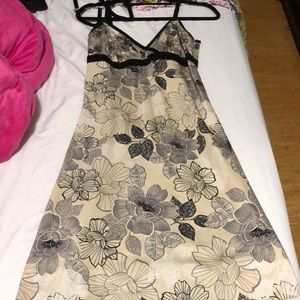 Black, gray and white flower dress. Soft material